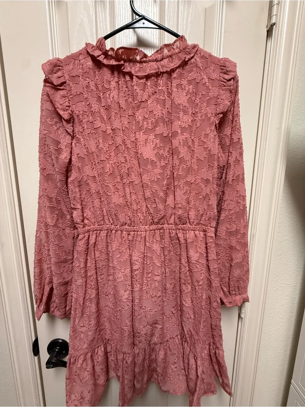 LC Lauren Conrad Dusty Rose Ruffled Lace Kids Dress